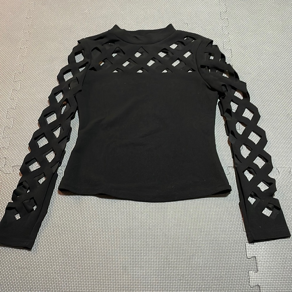Black long sleeve top